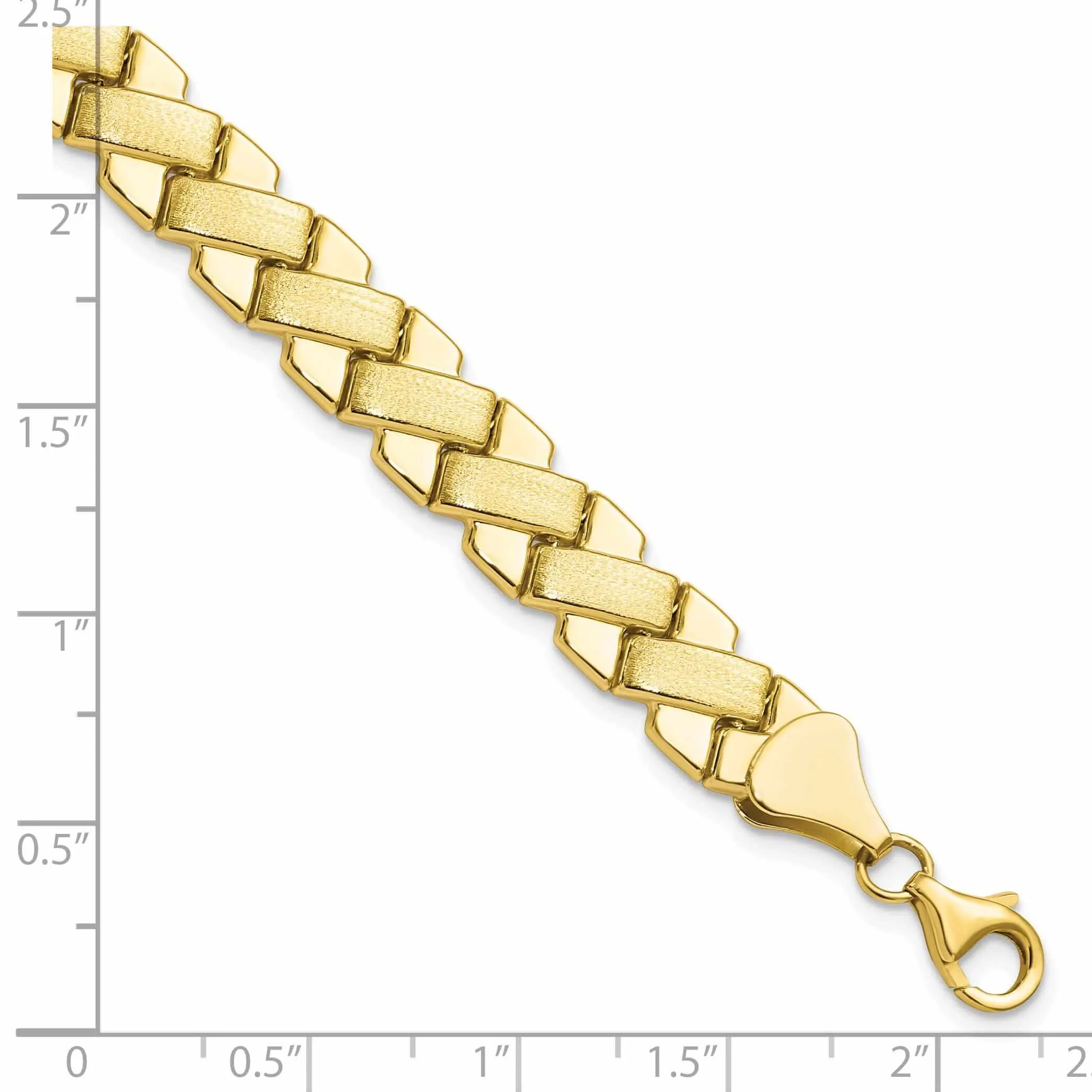 10k Yellow Gold Criss Cross Fancy Bracelet