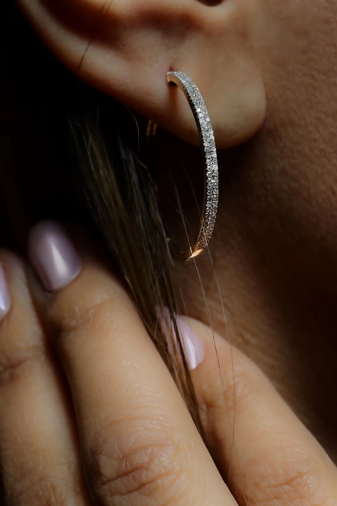 1/2 ctw Diamond Hoop Earrings