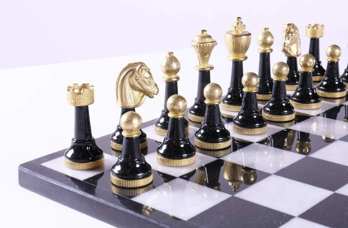 13" Onyx Chess Set with Florentine Pieces