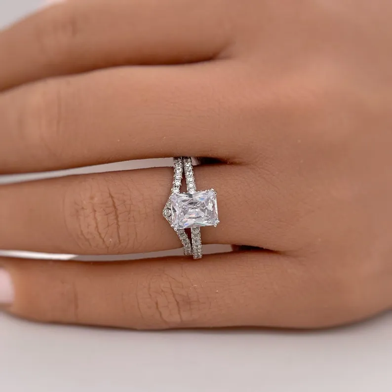 1.50ct Radiant Moissanite Engagement Ring