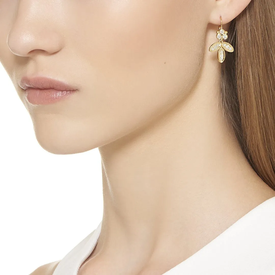 18K Diamond Foglia Earrings