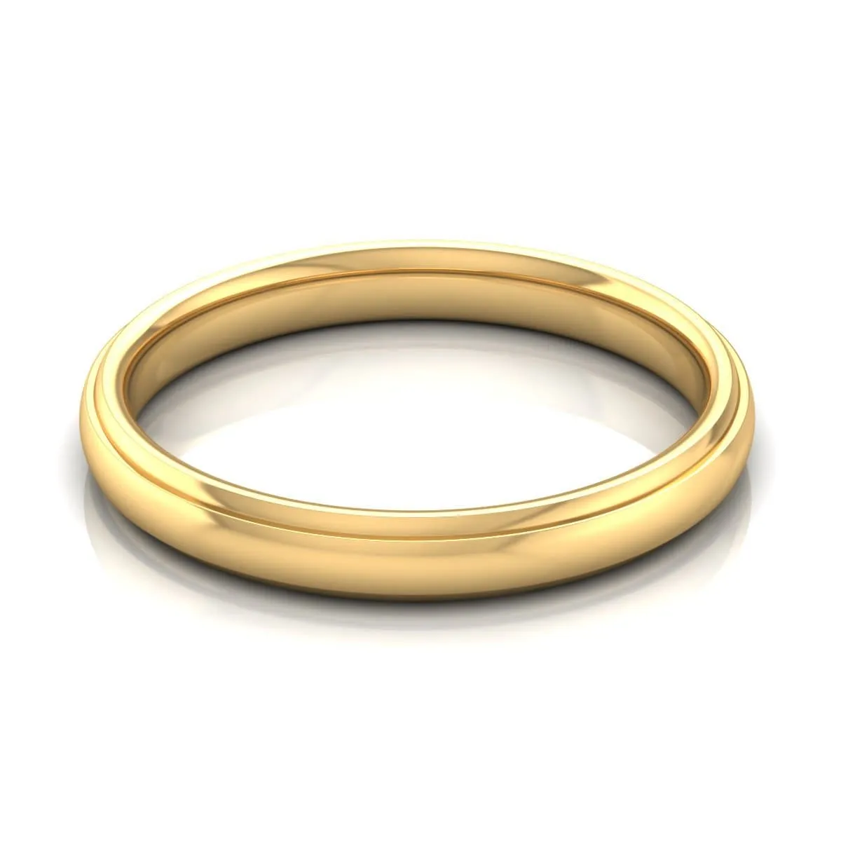 3.0 mm Plain Wedding Band in 14KT, 18KT & Platinum