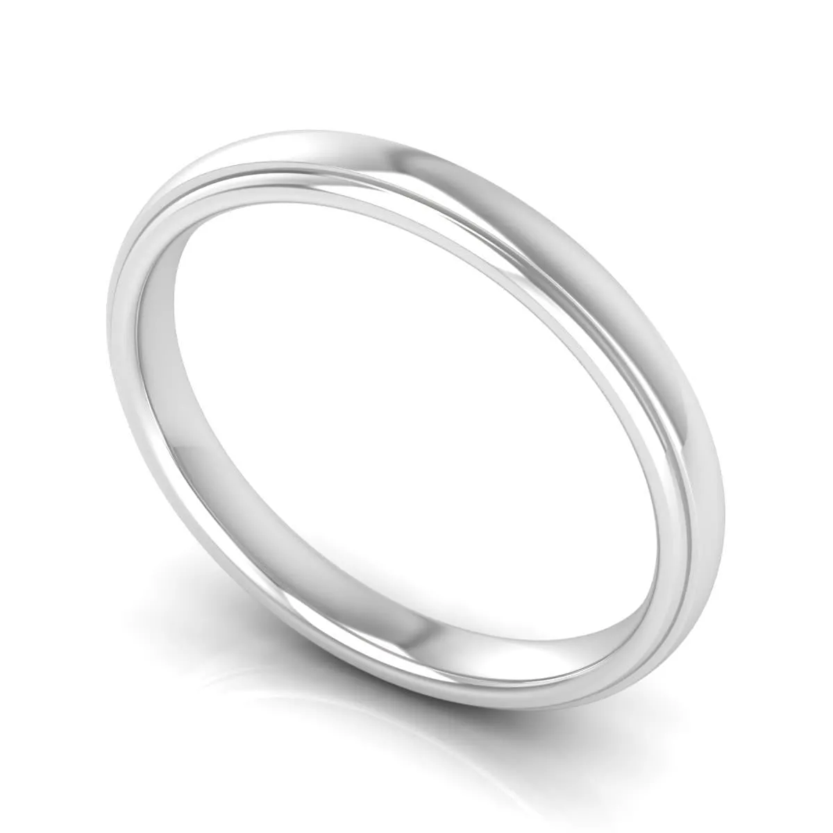3.0 mm Plain Wedding Band in 14KT, 18KT & Platinum