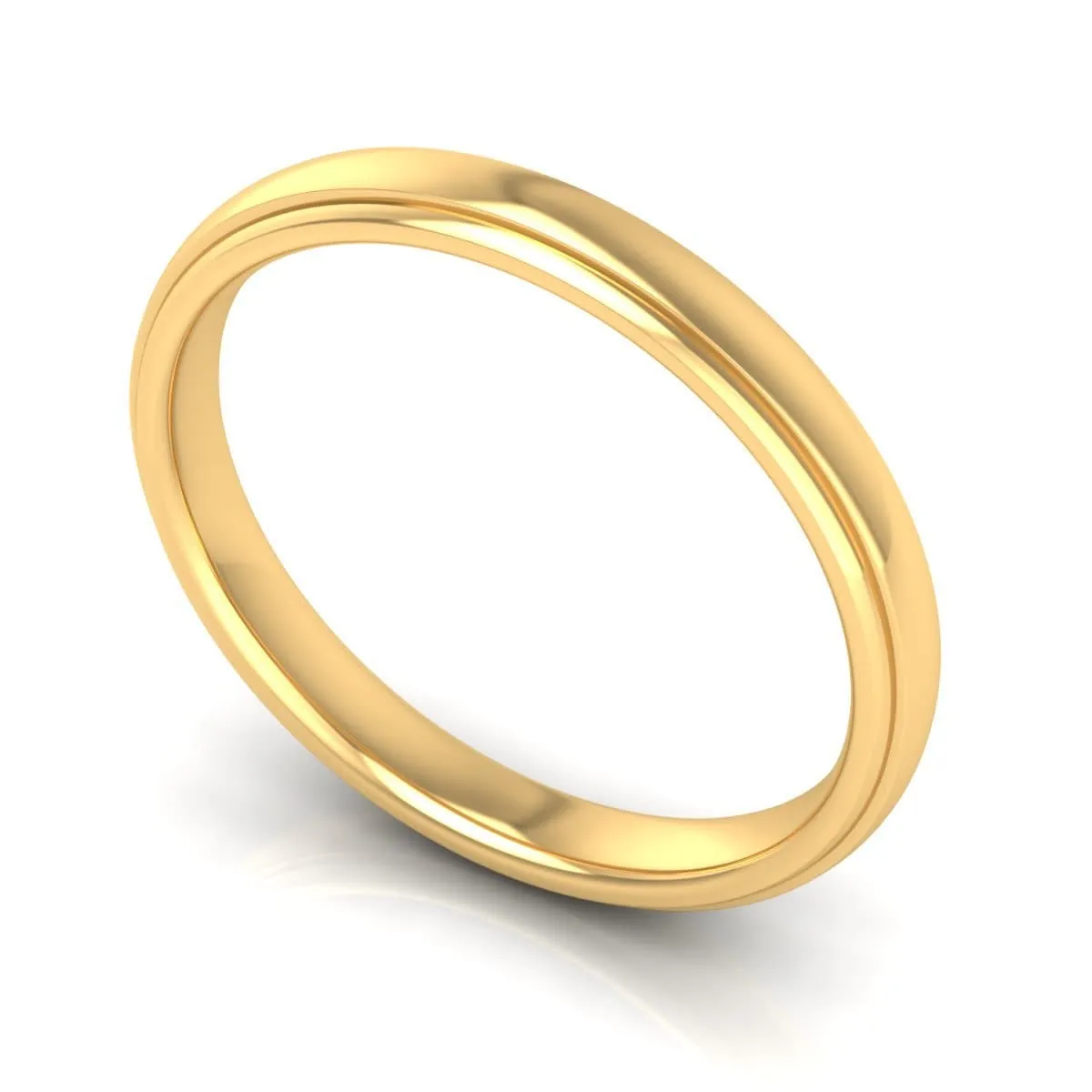 3.0 mm Plain Wedding Band in 14KT, 18KT & Platinum