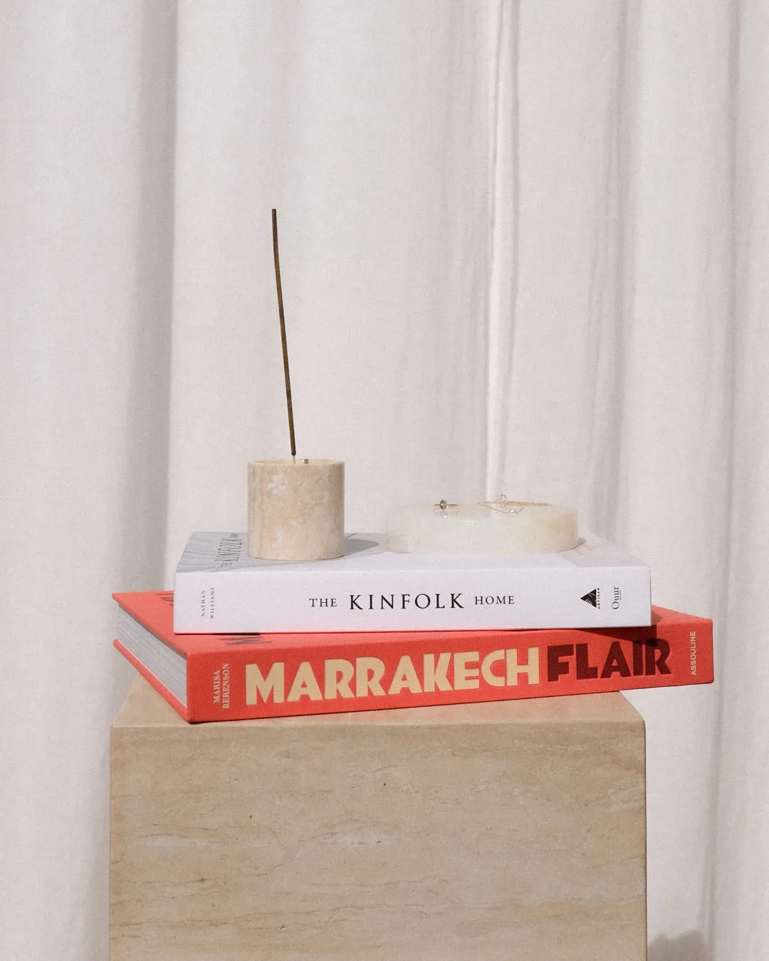 Allora Incense Holder - White Onyx