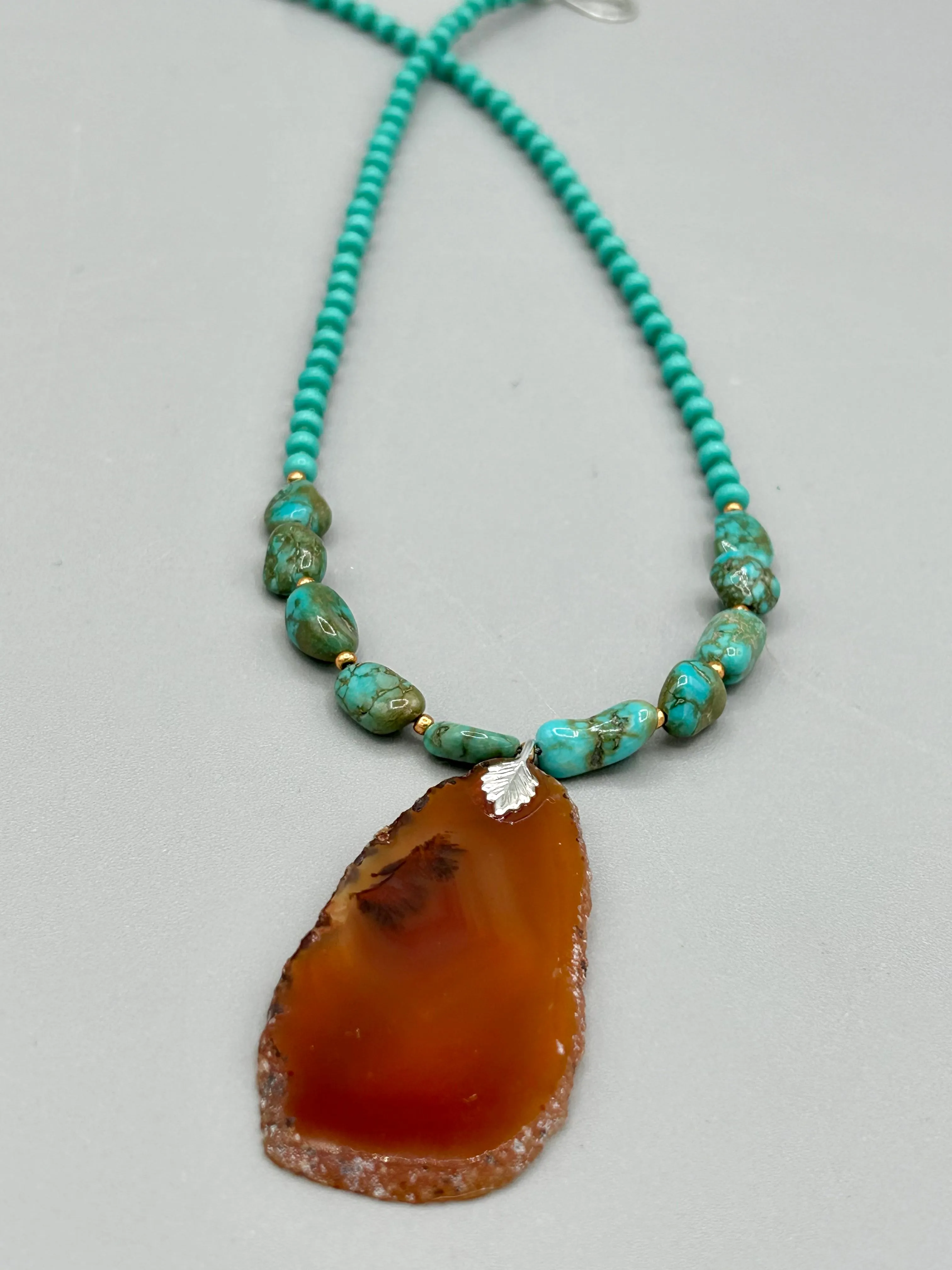 Amber Tone Agate Geode Sliced Stone Chip Necklace, Hippie Crystal Jewelry, Shabby Boho Chic, Natural Gemstone