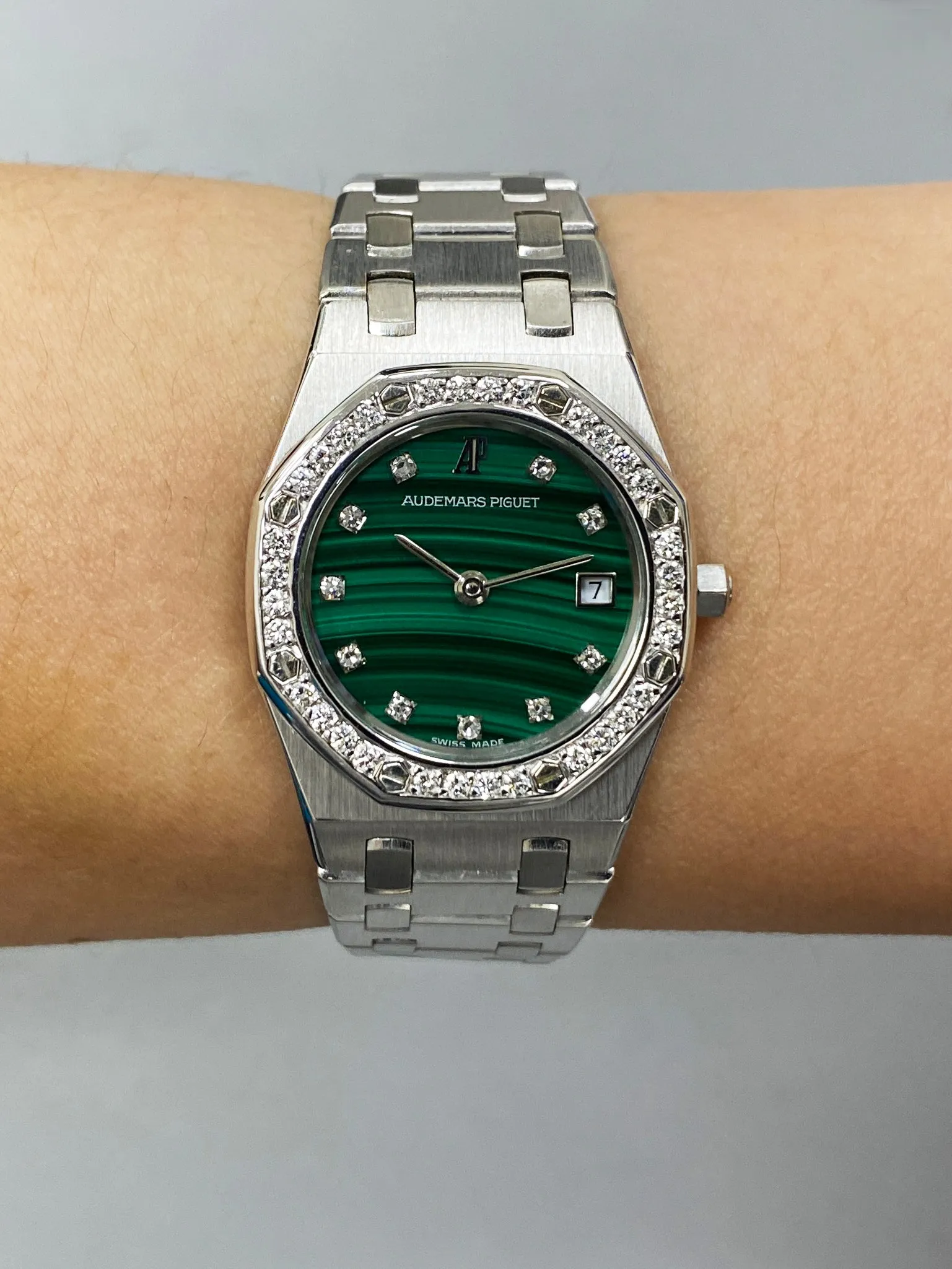 Audemars Piguet Royal Oak Malachite Dial Ladies Watch