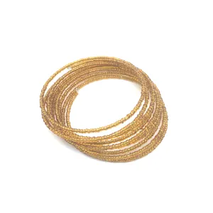 Beaded Coil Bracelet-Bronze 2
