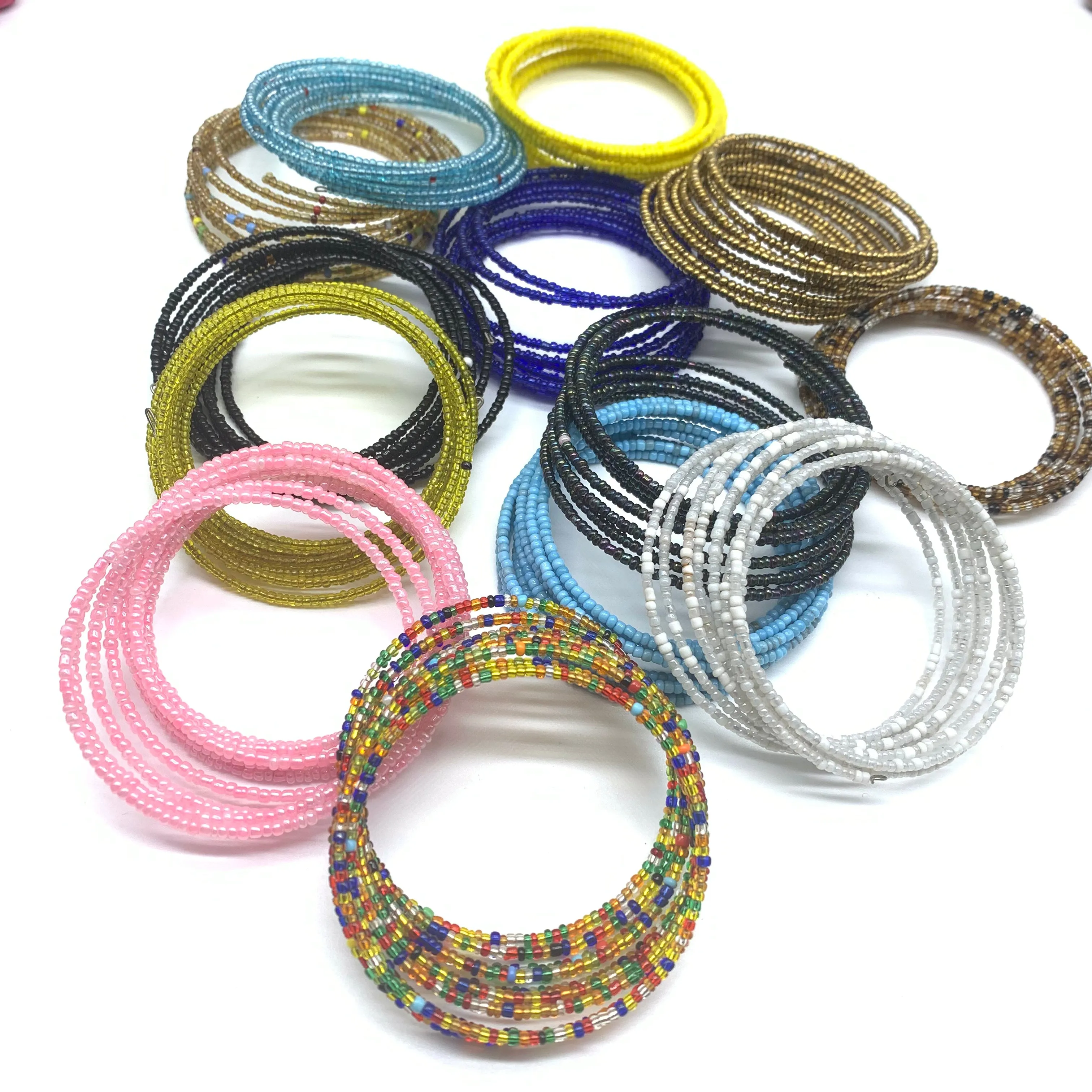 Beaded Coil Bracelet-Yellow 3