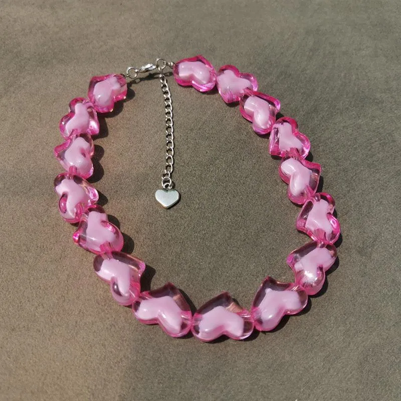 Beaded multicolor acrylic bracelet