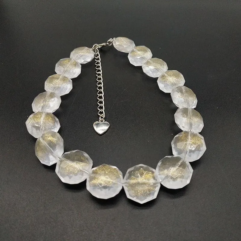 Beaded multicolor acrylic bracelet