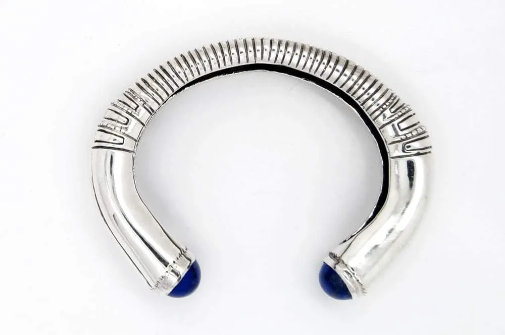 Black Onyx Mens Bracelet: Chunky Sterling Silver Cuff With Gemstones