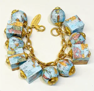 Chunky fun globe style charm bracelet.