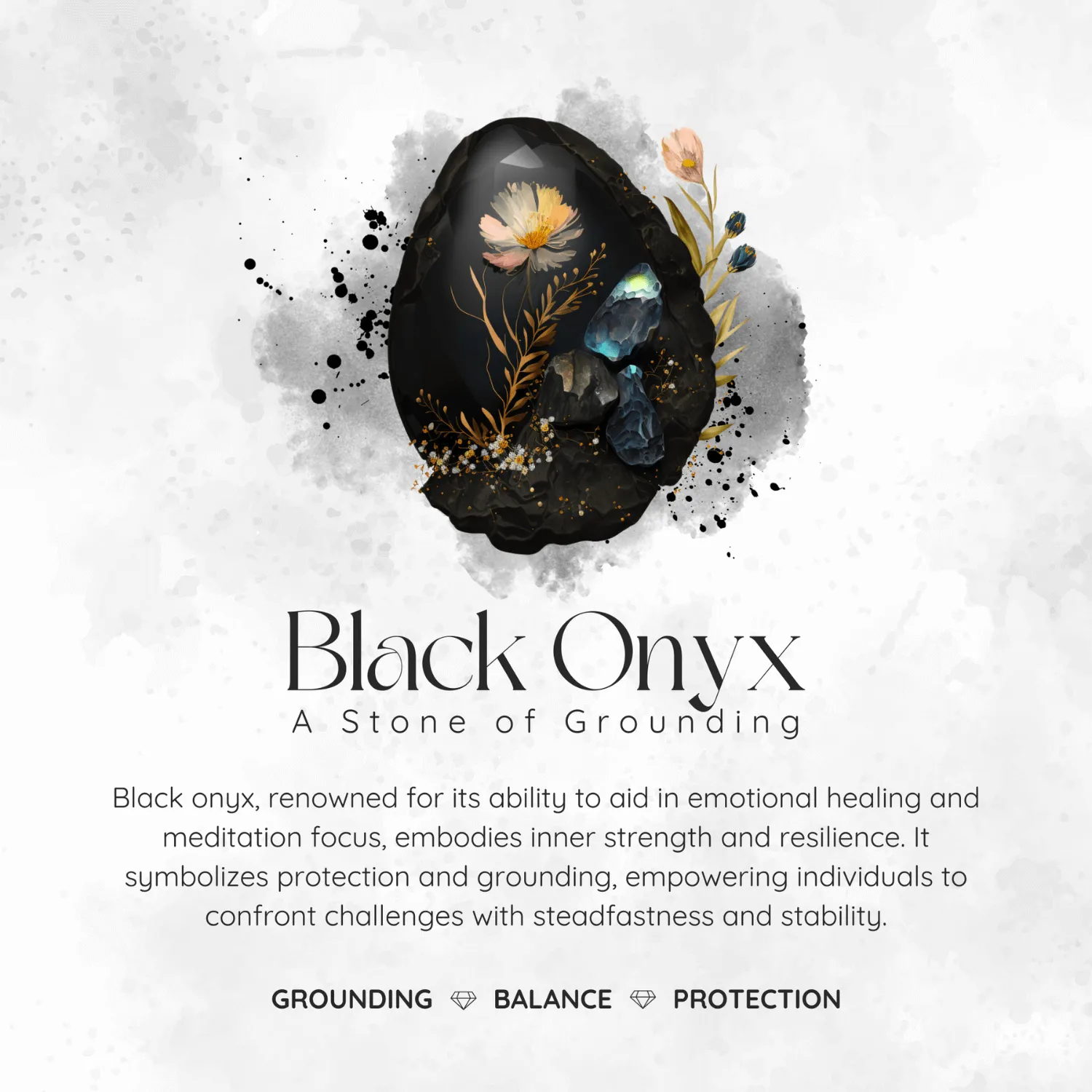 Clover Club Black Onyx Ring