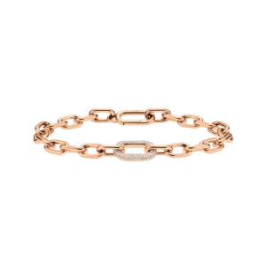 Crystal Link Bracelet Rose Gold