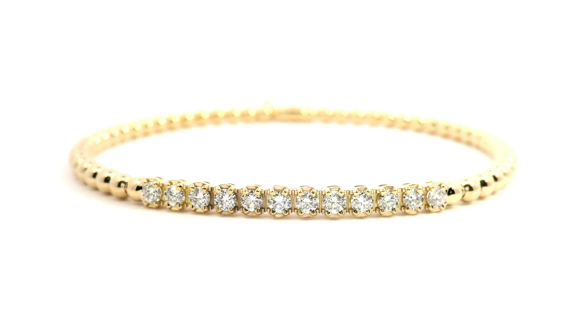 Diamond & Gold Stretch Bracelet