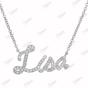 Diamond Lisa Custom Name Necklace