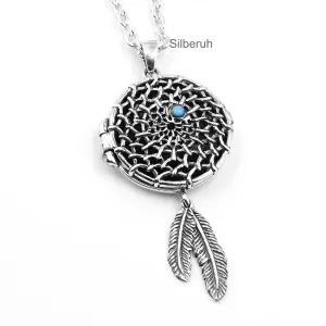 Dreamcatcher Locket Silver Pendant