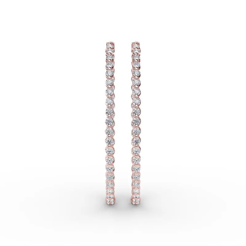 Fana Beauty And The Bezel Set Diamond Hoop Earrings
