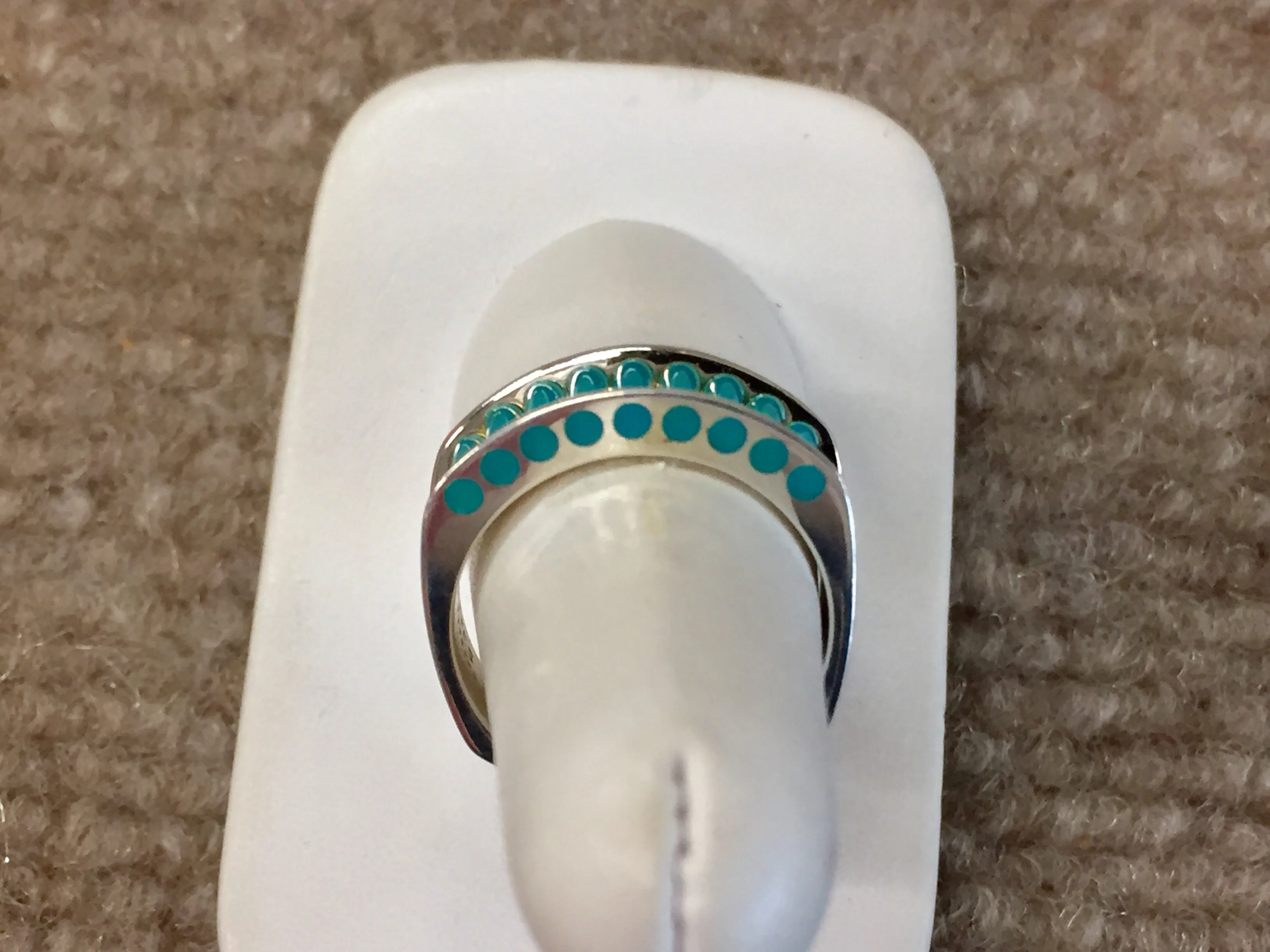 Glacier Blue Onyx Silver Ring