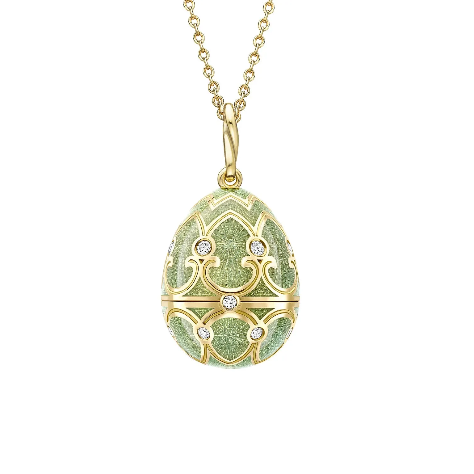 Guilloché Enamel Butterfly Surprise Locket