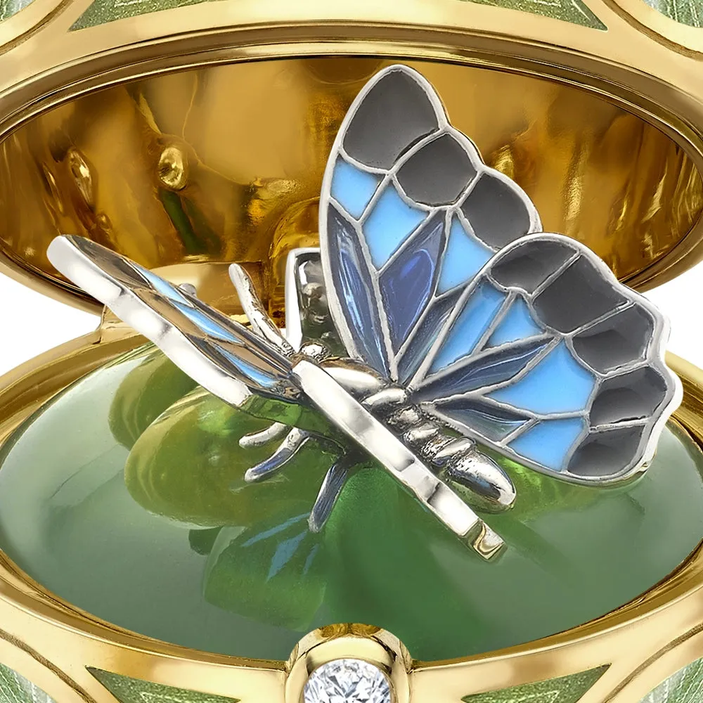 Guilloché Enamel Butterfly Surprise Locket