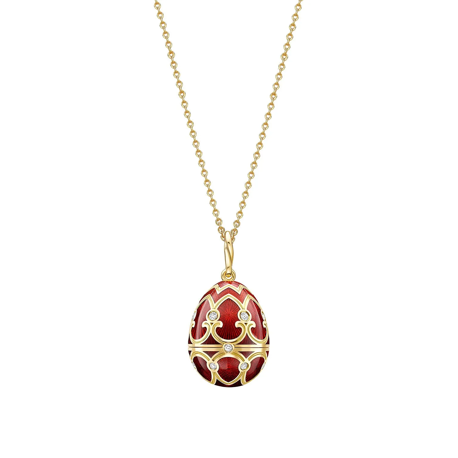 Guilloché Enamel Wild Rose Surprise Locket