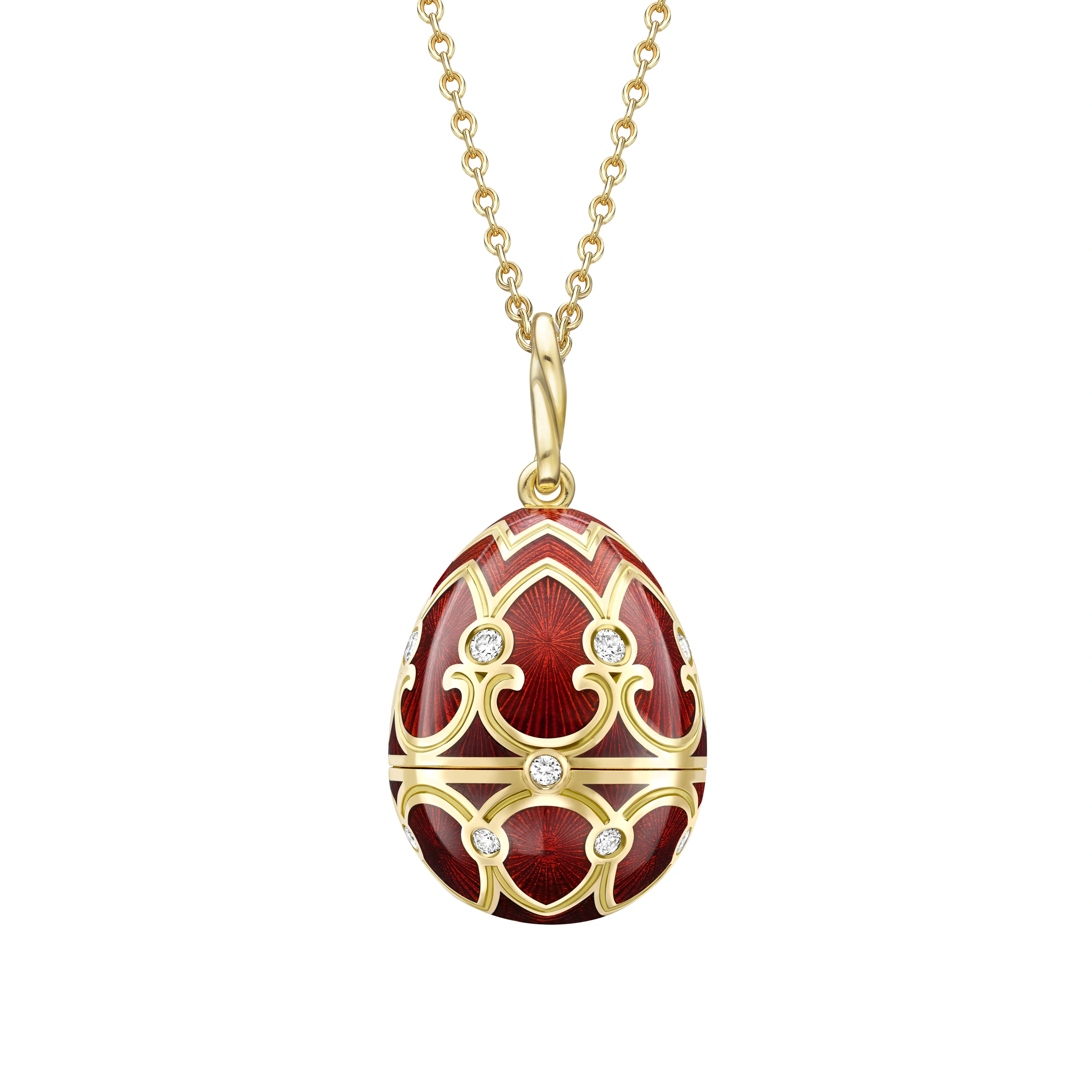Guilloché Enamel Year of the Dog Surprise Locket
