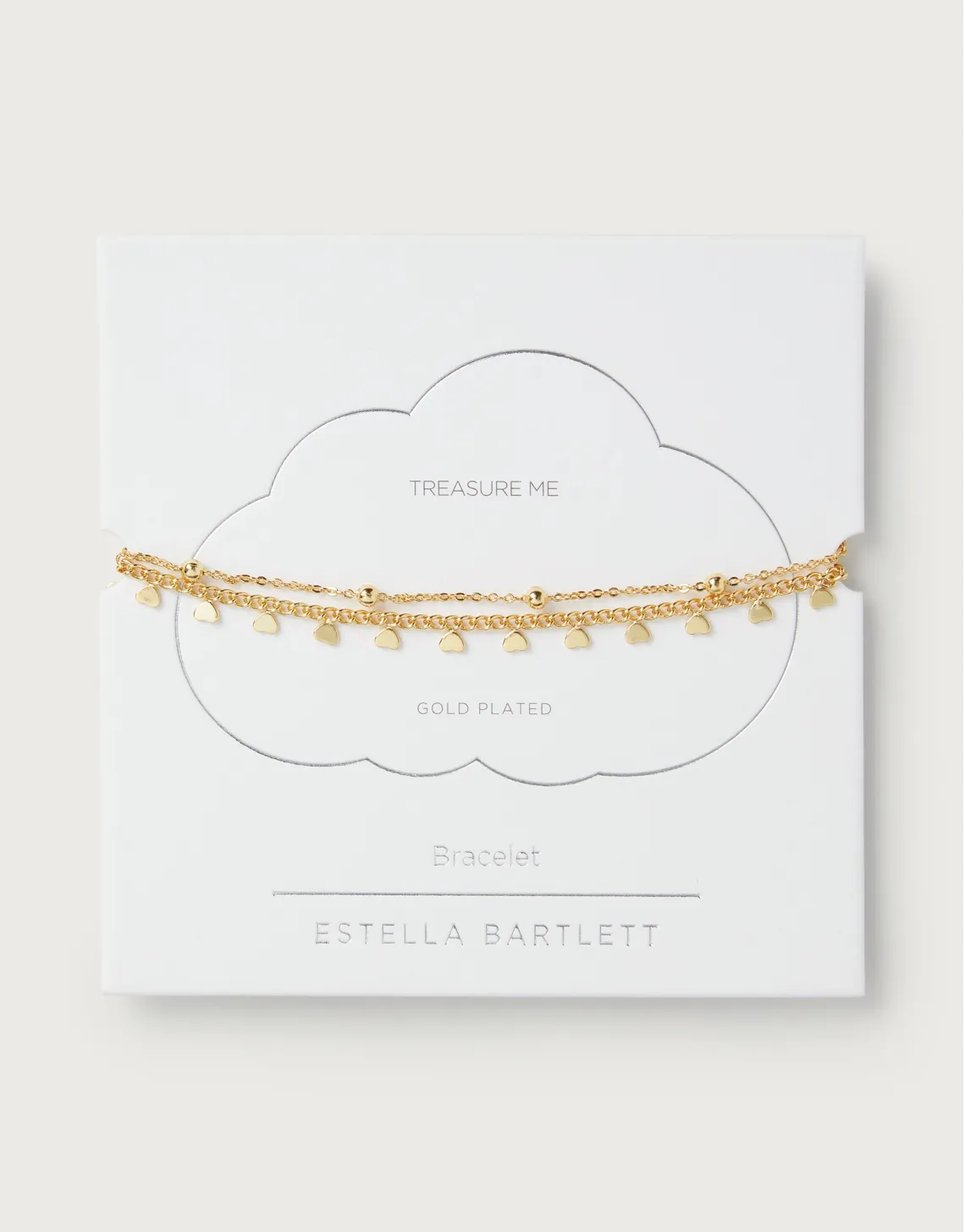 Heart And Ball Chain Double Bracelet