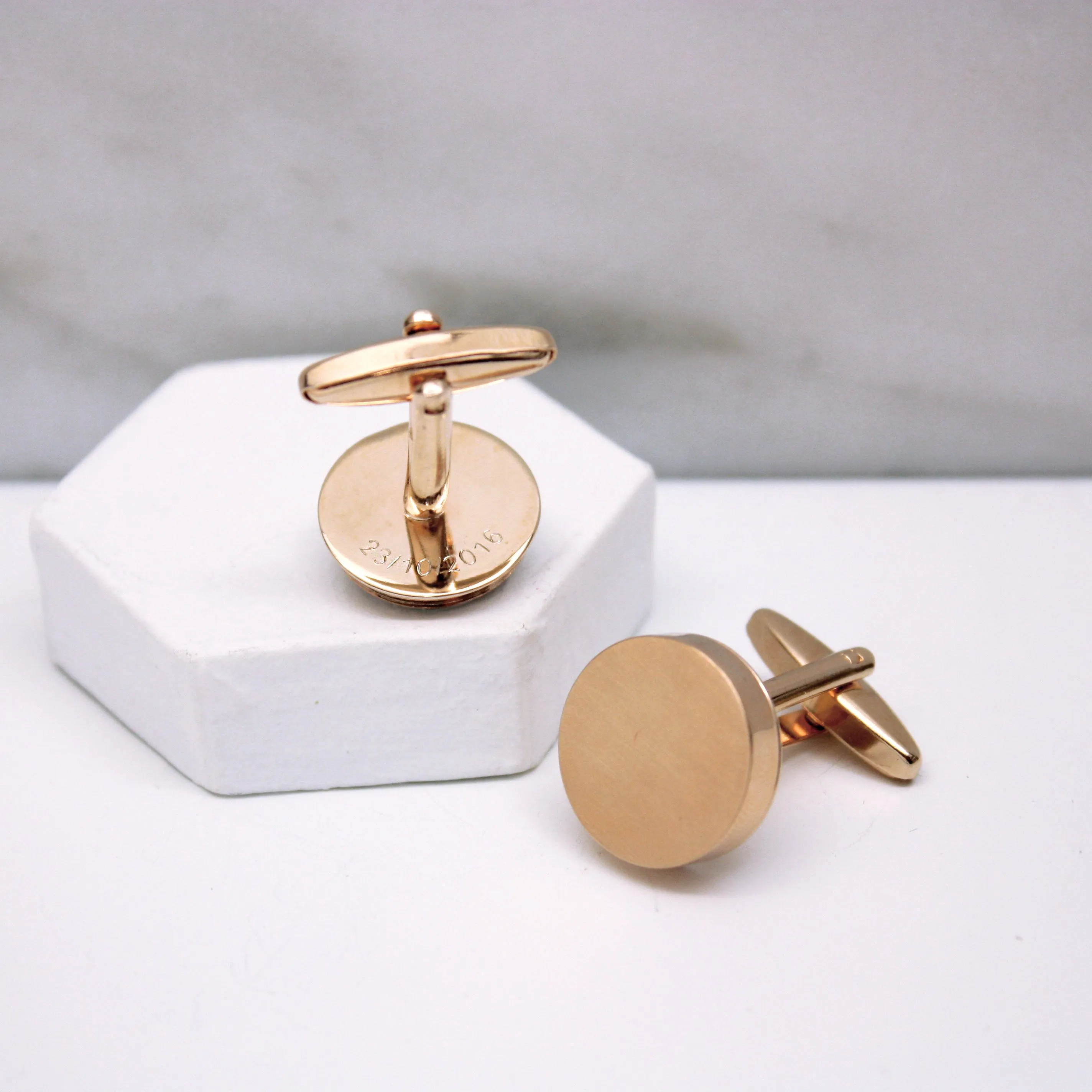 Hidden Heart And Initial Twist Cufflinks