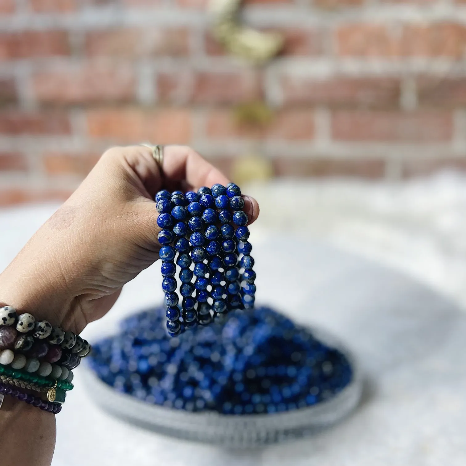 Intuitively Chosen Lapis Lazuli Round Stone Bracelet