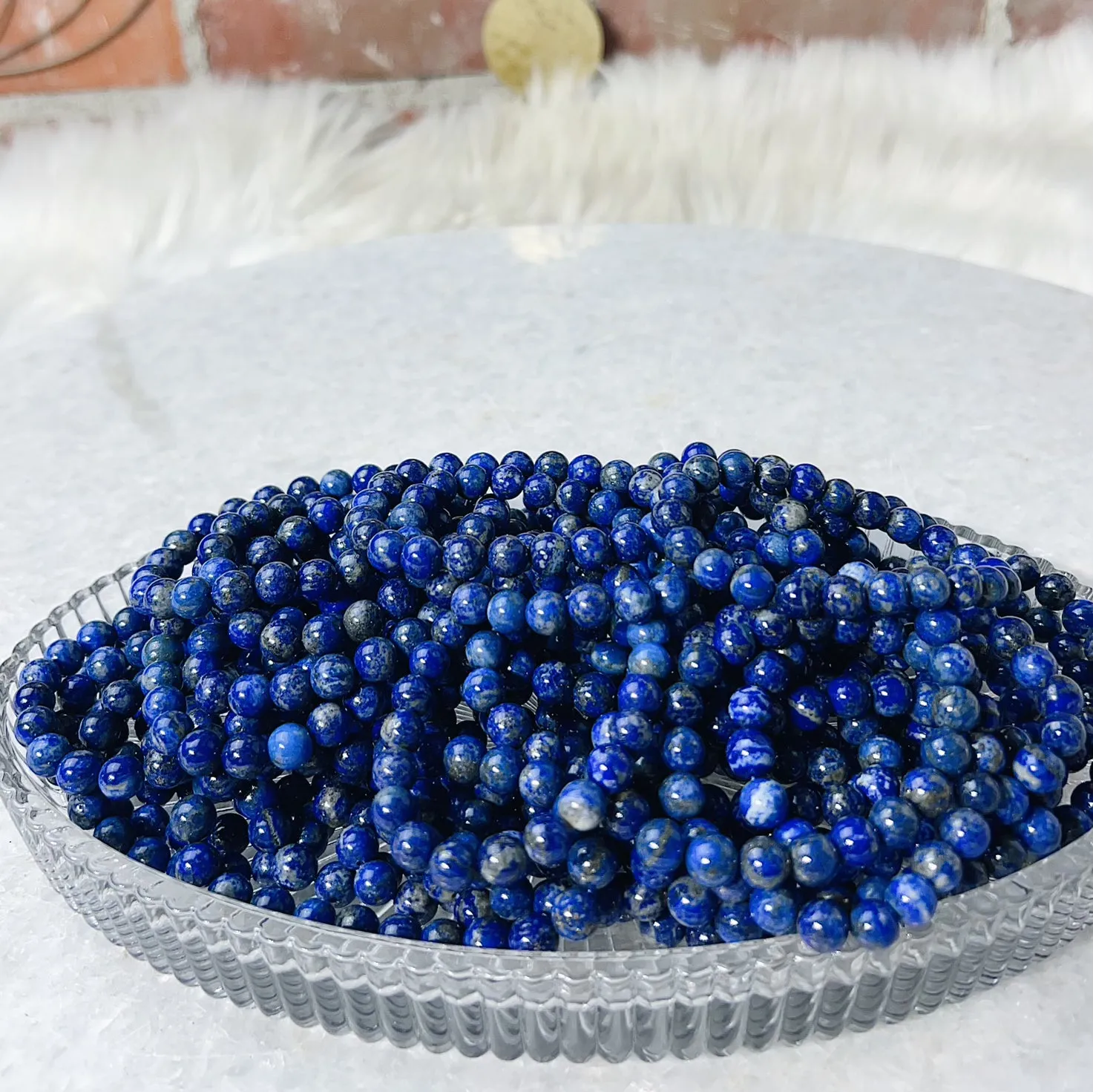 Intuitively Chosen Lapis Lazuli Round Stone Bracelet