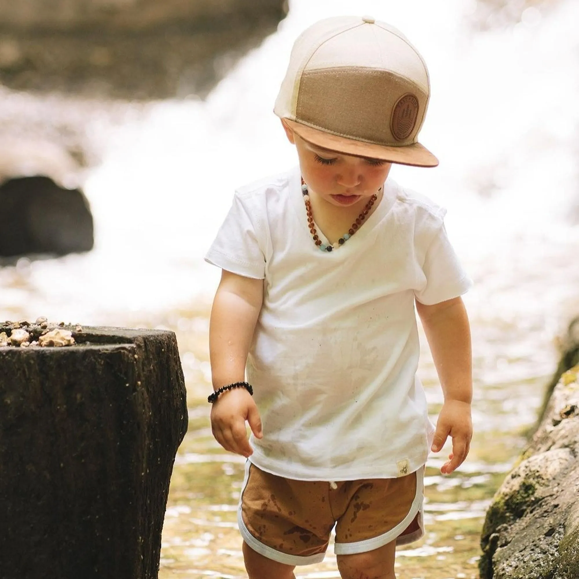 Kids | Mermaid Mix   Raw Cognac Amber Necklace