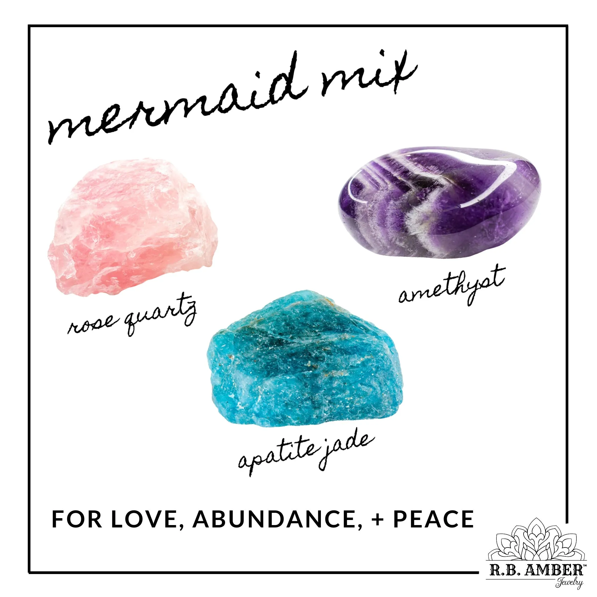 Kids | Mermaid Mix   Raw Cognac Amber Necklace