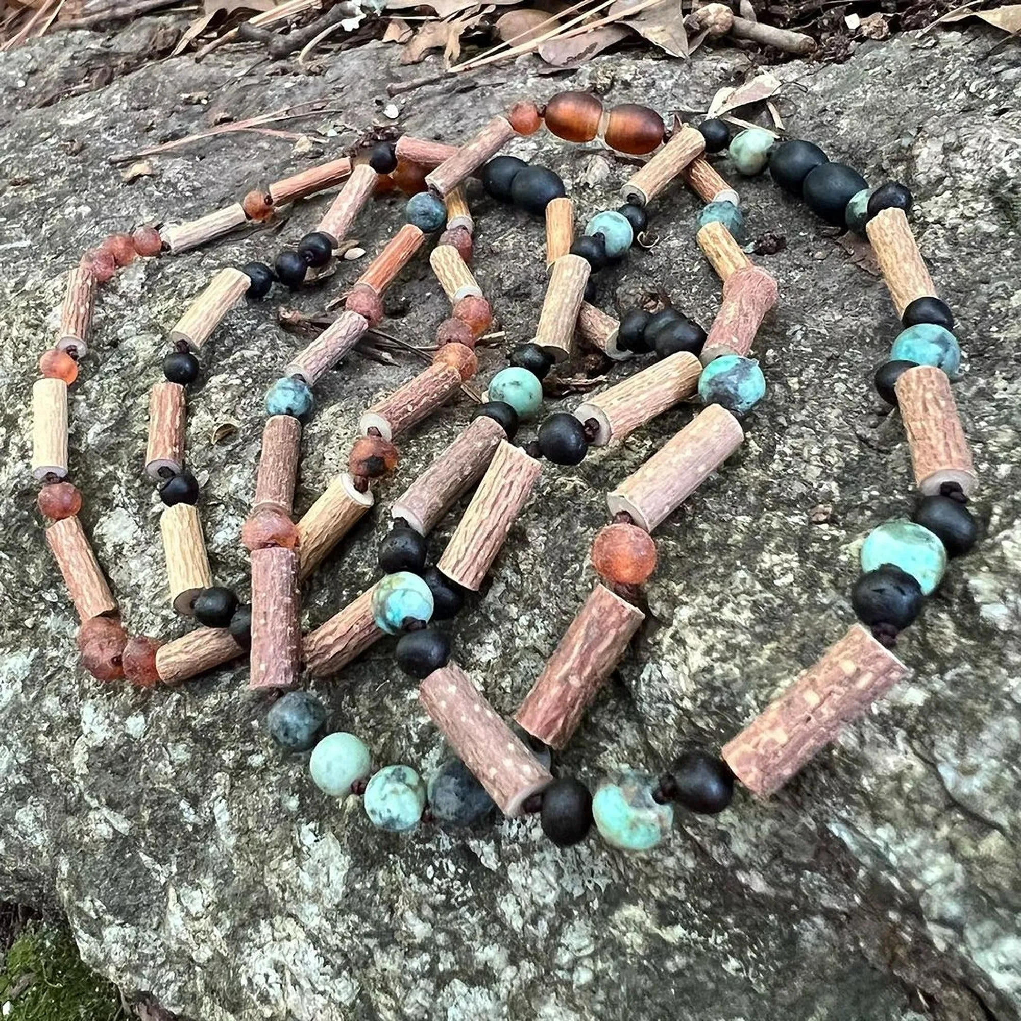 Kids | Raw Cognac Amber   Hazelwood Necklace