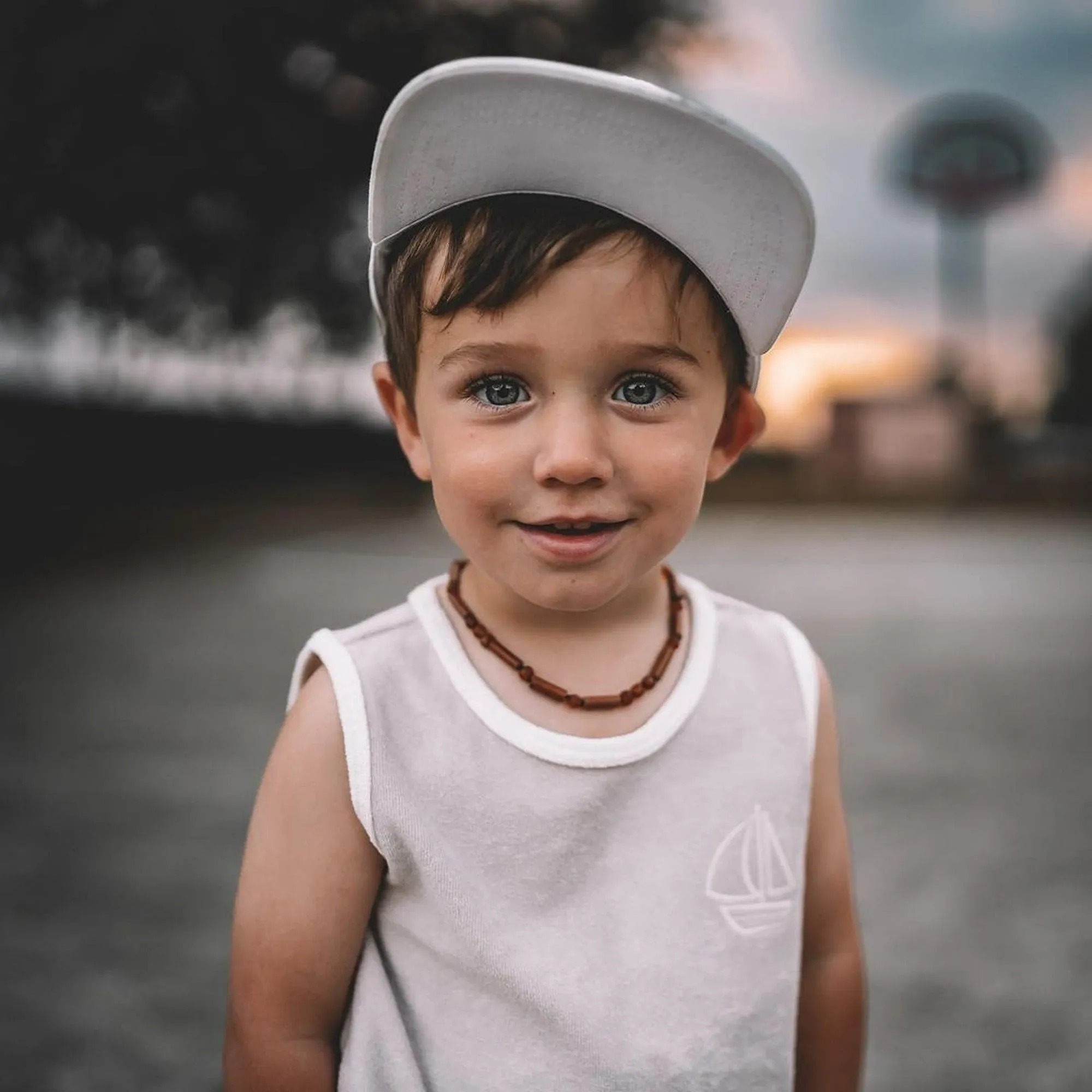 Kids | Raw Cognac Amber   Hazelwood Necklace