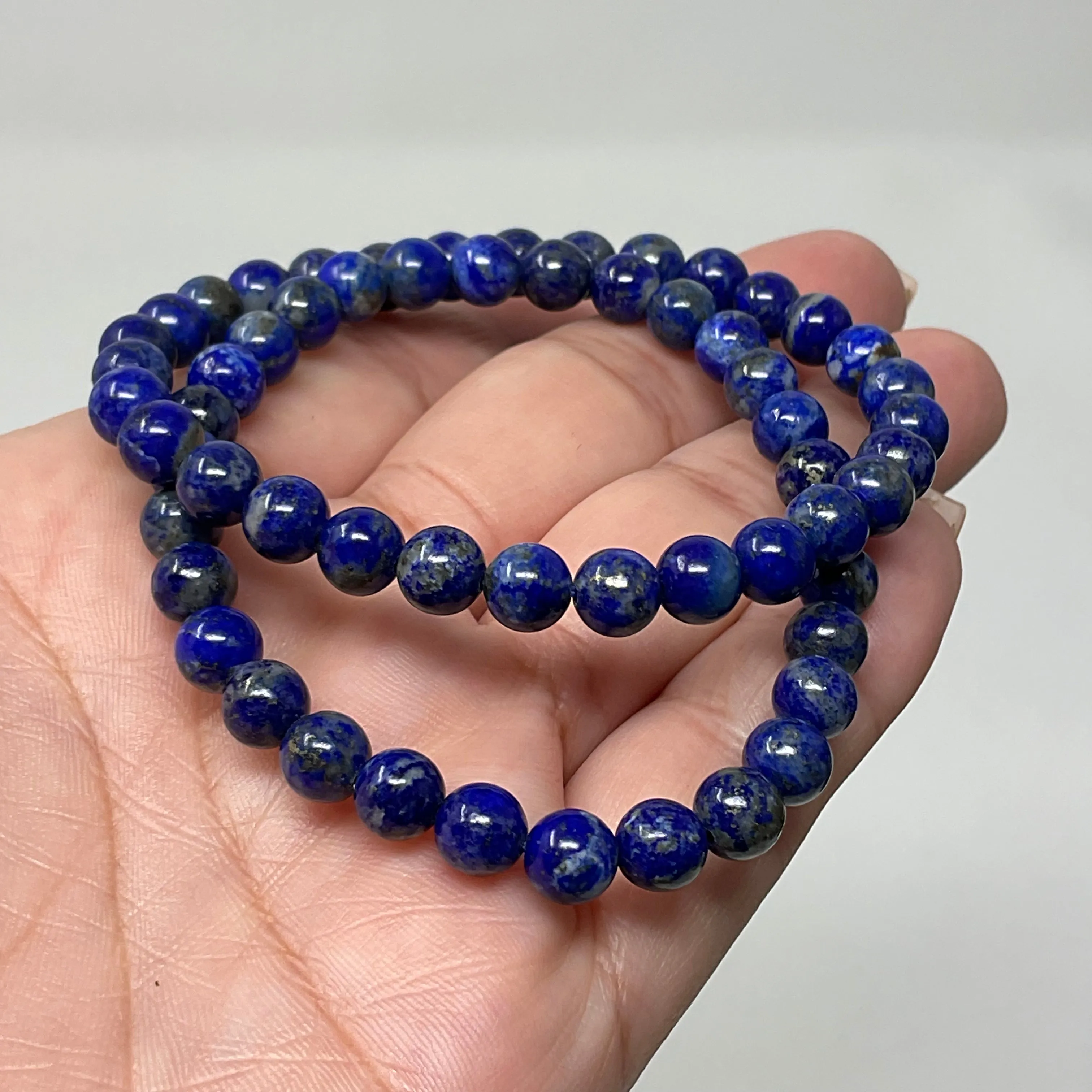 Lapis 6mm Round Bracelet