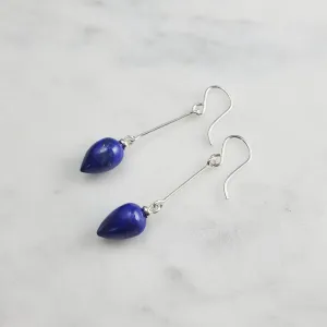 Lapis Lazuli Long Dangle Earrings