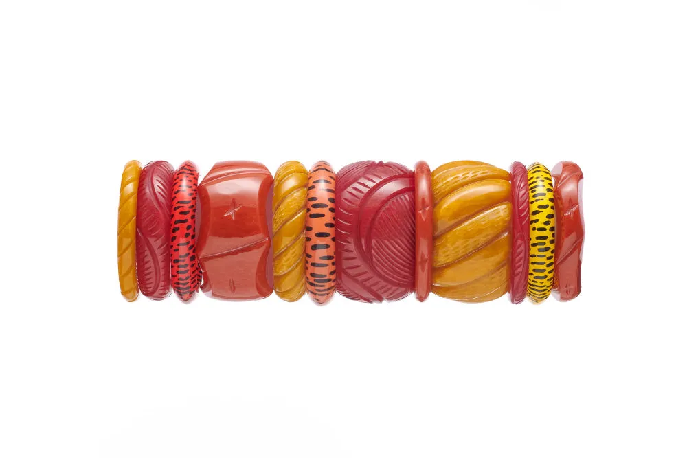 Midi Golden Amber Fakelite Duchess Bangle