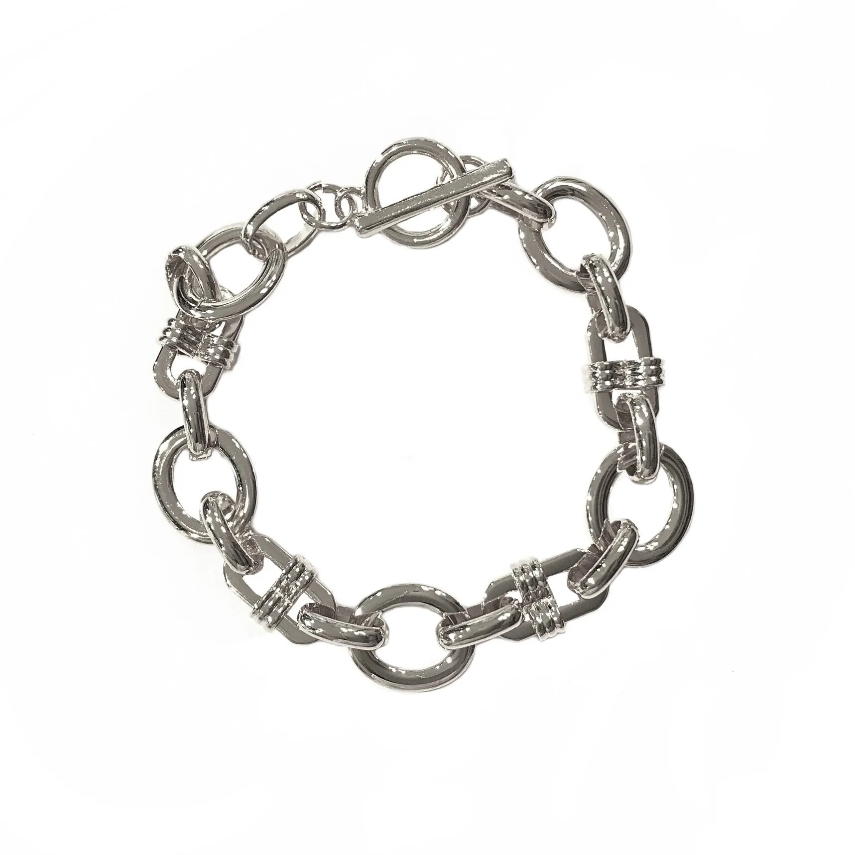 Mix Chain Link Toggle Bracelet