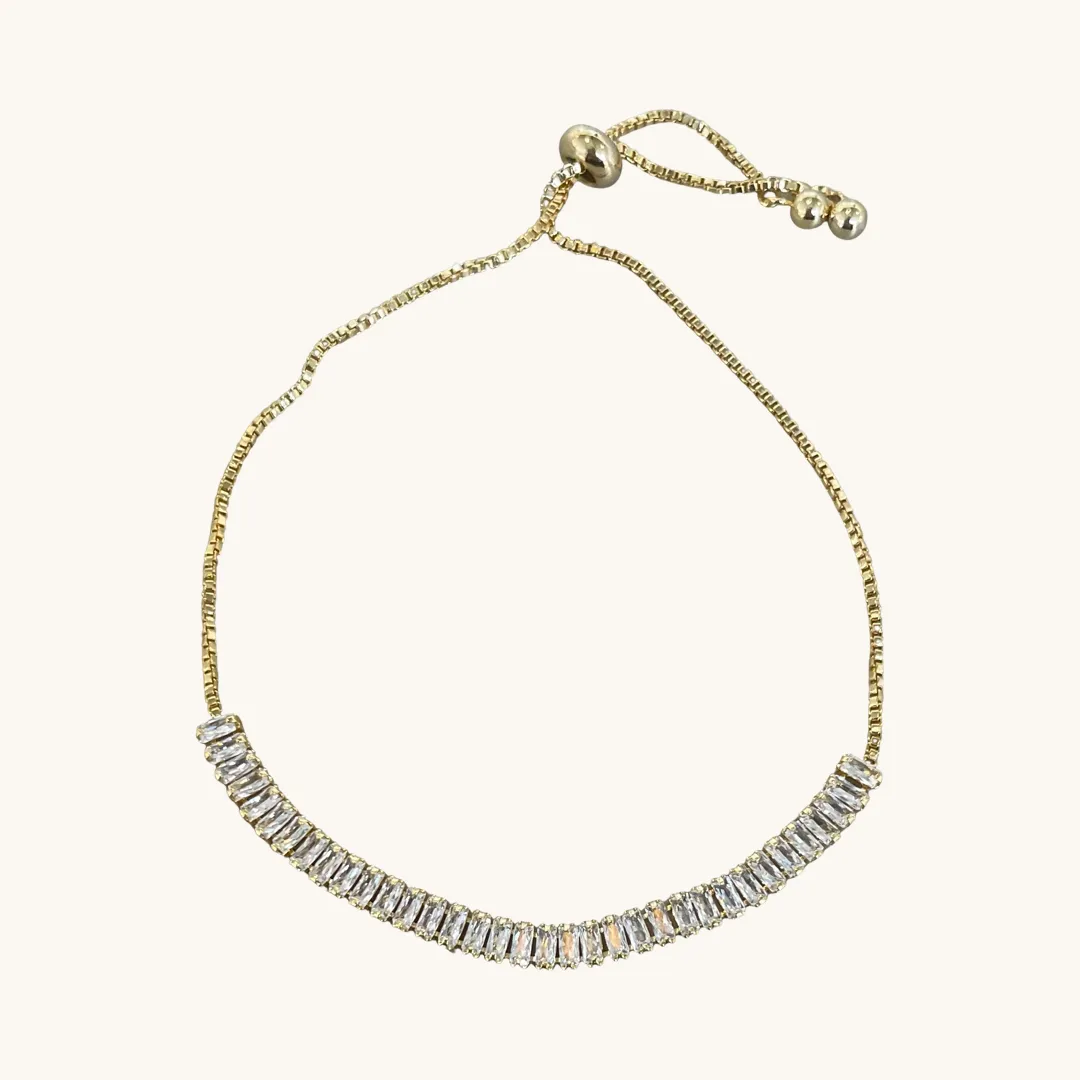 Nikki Smith Designs - Baguette Crystal Slider Bracelet