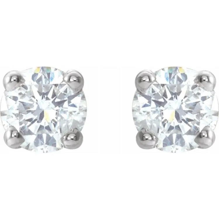 Platinum 1/5 CTW Natural Diamond Stud Earrings