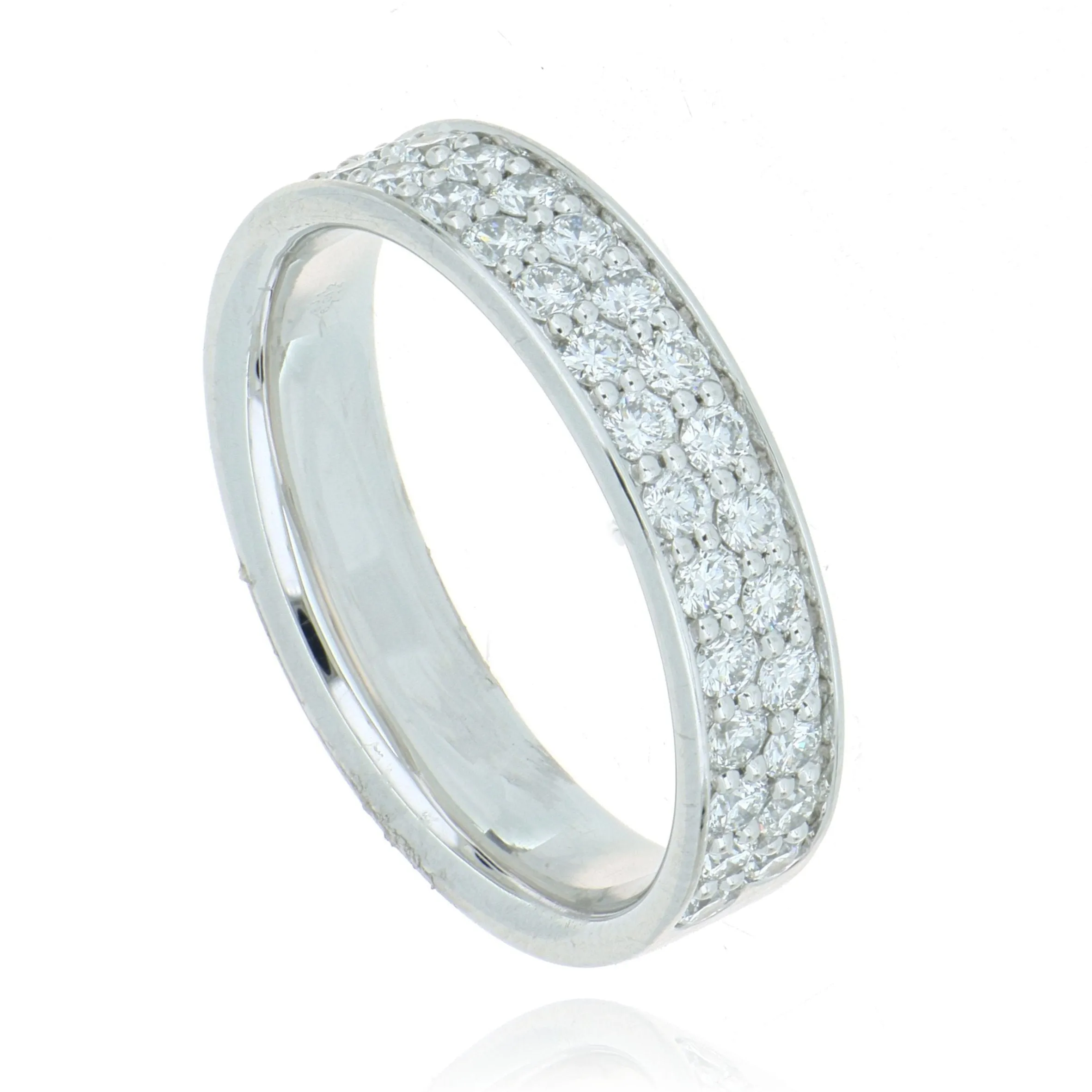 Platinum Silk Pave Diamond Ring