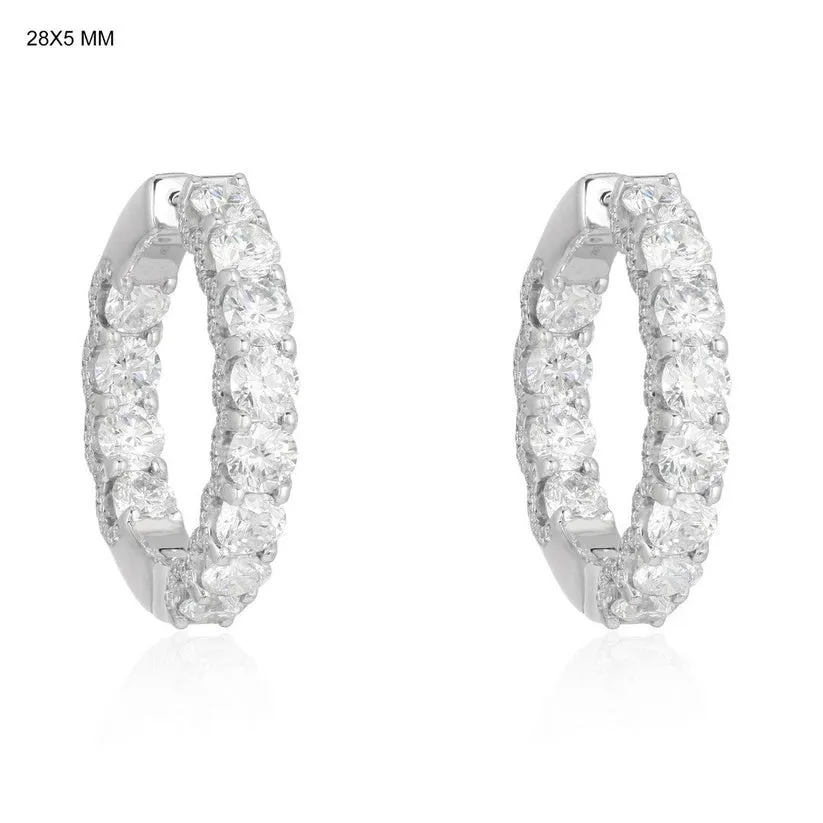 Radiant Bliss Round Huggies Earrings