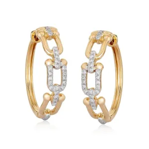 Radiant Bold Hoops Diamond Earrings