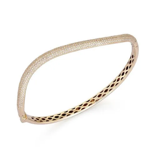 Radiant Mist Diamond Bangle Bracelet