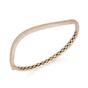 Radiant Mist Diamond Bangle Bracelet
