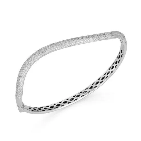 Radiant Mist Diamond Bangle Bracelet