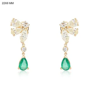 Radiant Veil Diamond Drop Earrings