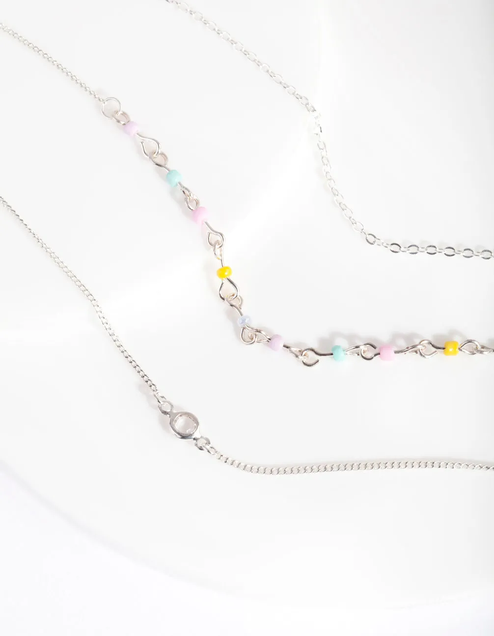 Silver Pastel Chain Bracelet Pack